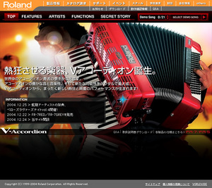 Roland V-accordion FR-7/FR-5 WEBSITE